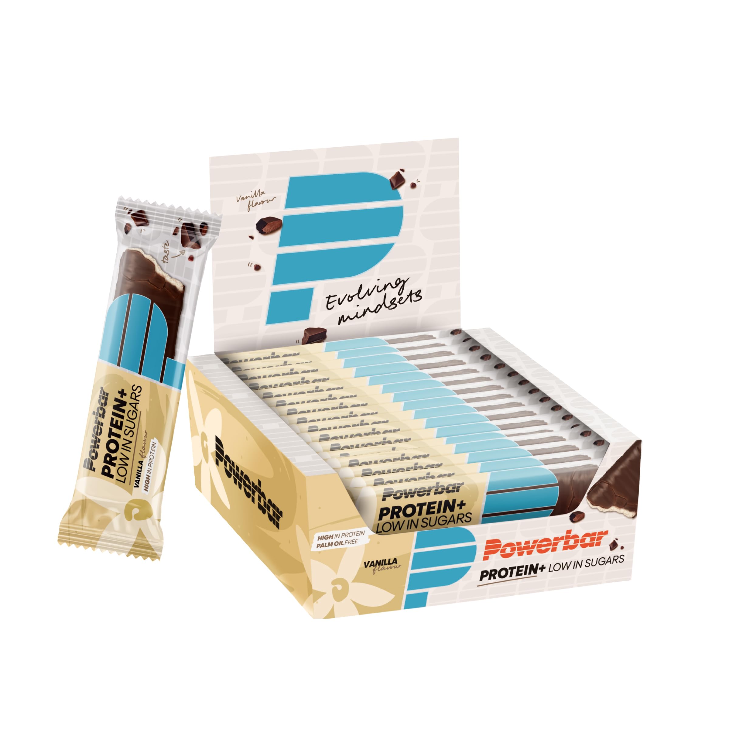 Powerbar - Protein Plus - Low Sugar - Vanilla - 16x35g - High Protein Low Sugar Bars - Palm Oil Free