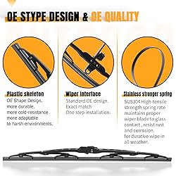 AUTOBOO 20"+20" Windshield Wiper Blade Replacement