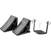 CURT 22802 HD Wheel Chocks 2-Pack with Mounting Bracket