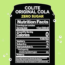 COLITE Cola Zero Sugar Soda - Zero Calorie