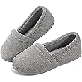 ULTRAIDEAS Women's Grace Closed Back Slippers, Memory Foam Loafer House Shoes with Rubber Sole