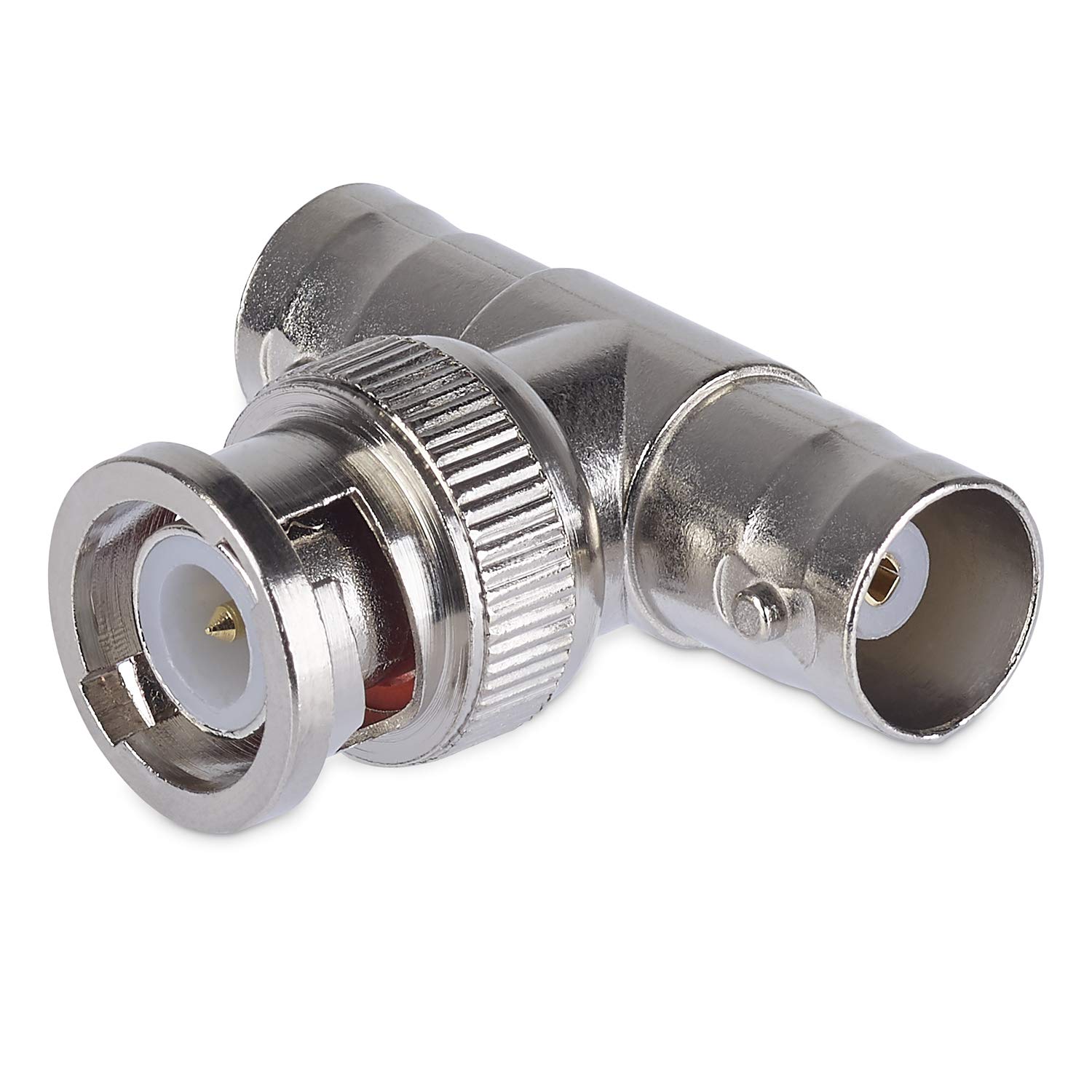 Viewi SSL 100-Pack 3-Way BNC Adapter - One Male to Two Female RF Coaxial Connector Splitter