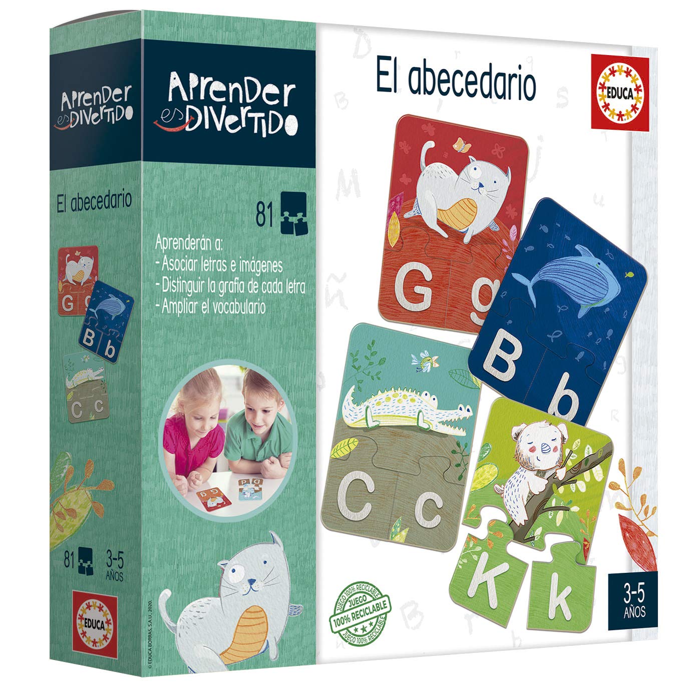 Educa- Learn is Fun The Alphabet Educational Game for Children Ages 3 and Up (18696), Assorted Colour/Model