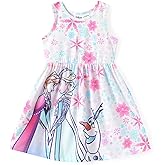 Disney Minnie Mouse Princess Frozen Elsa Stitch Girls Dress Sleeveless & Short Sleeve Casual Summer Clothes Baby to Toddler