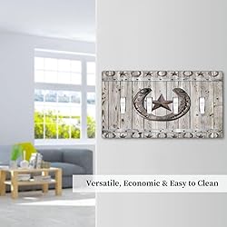Sghxwp Rustic Western Wood Barn Door Horseshoe Iron