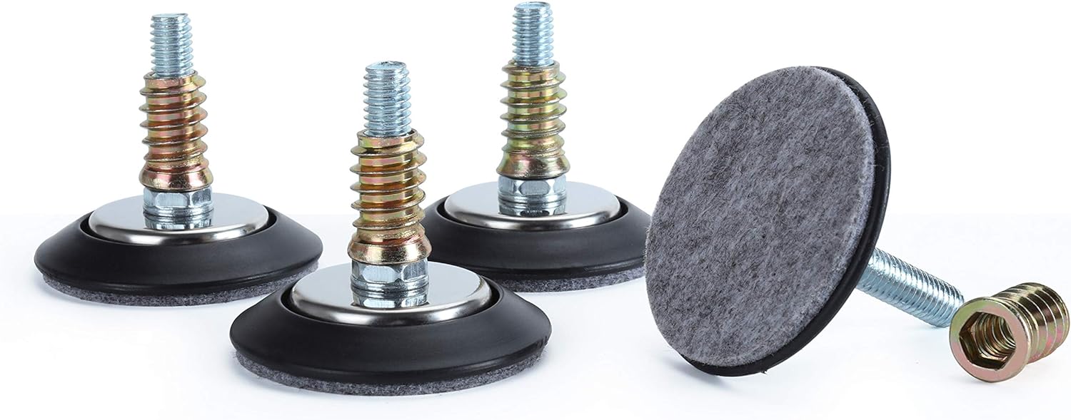 Ferretería M10 x 75mm PERFETSELL 4 Pcs Nivelador de Muebles de Madera