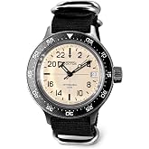 VOSTOK Komandirskie 720074 Automatic Watch | 24-Hour | 200M Water Resistance | Black Strap