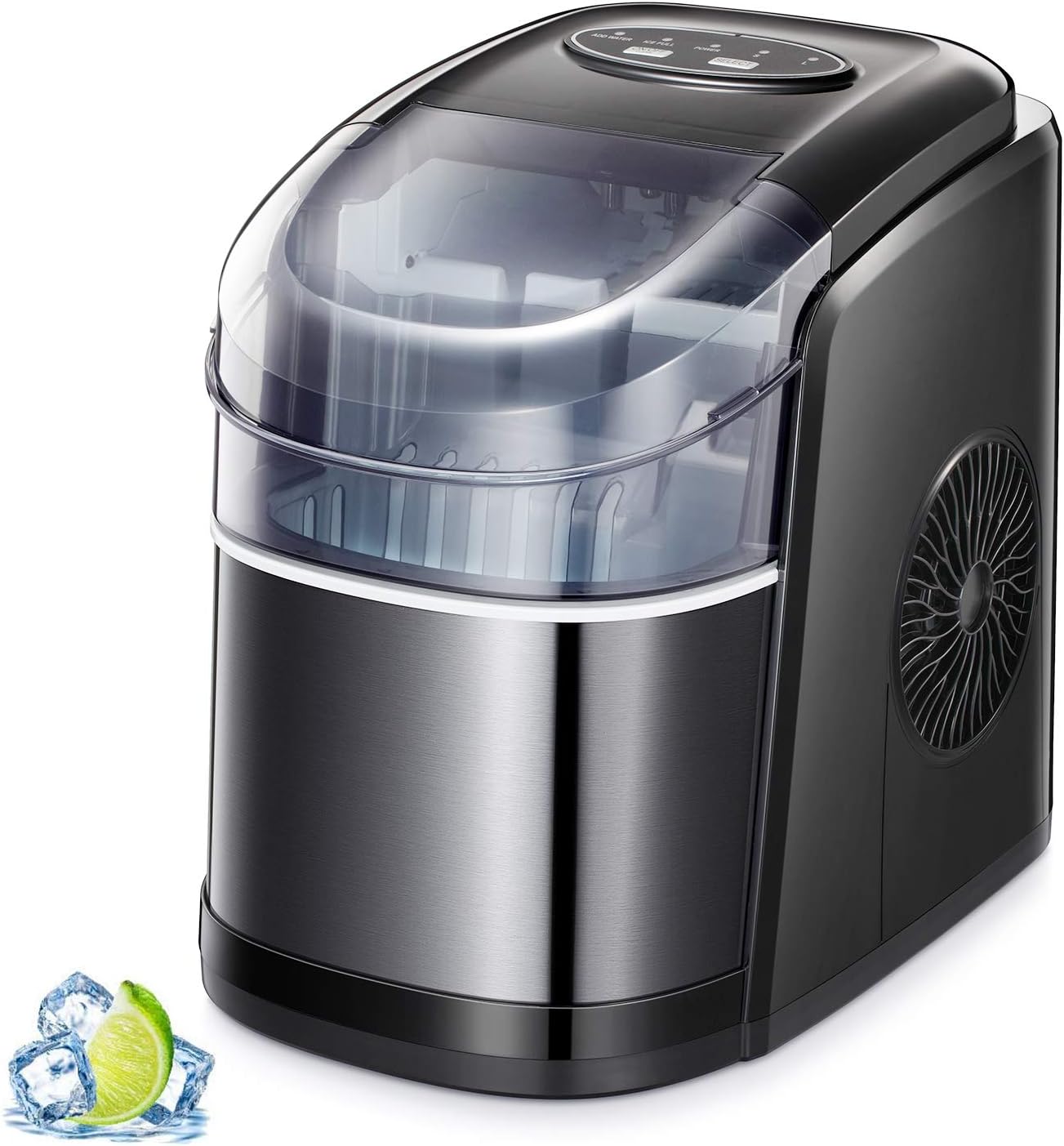 R.W.FLAME Ice Maker Machine for Countertop，Selfcleaning Portable Ice Cube Maker