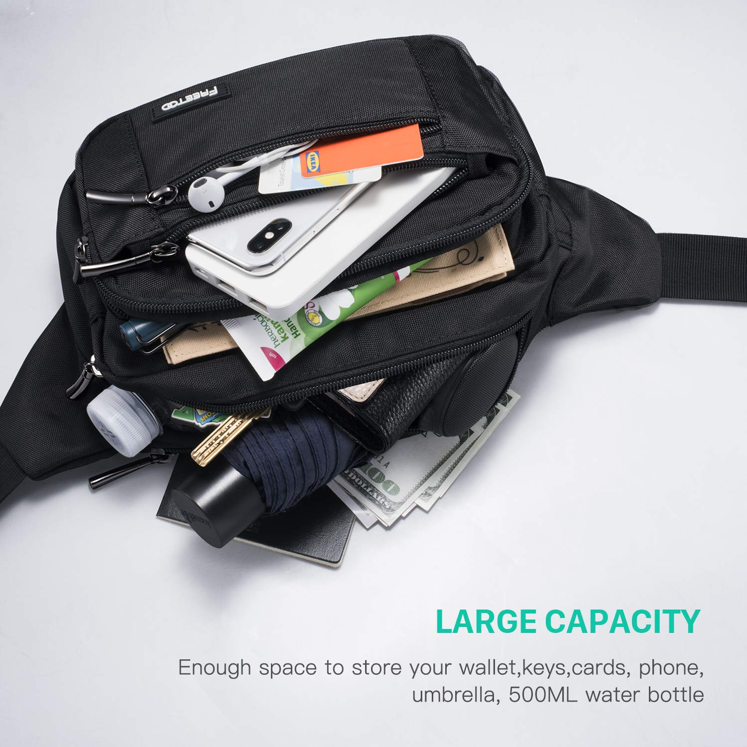 FREETOO Waist Pack Bag Fanny Pack for Men&Women Hip Bum Bag with