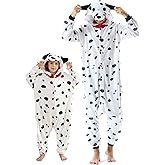 DarkCom Kids Animal Onesie,Women and Mens Cosplay Dalmatian Halloween Costume Christmas Pajamas Sleepwear