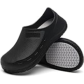 Chef Shoes for Men Nonslip Water Proof Work Shoes Mens Clogs Comfortable Nursing Nurse Shoes for Gardener Men Indoor and Outdoor for Kitchen Office Seaside-Zapatos de Cocina para Hombres