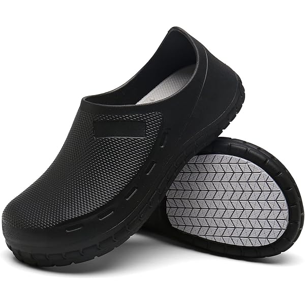 Phurnit Non Slip Oil Resistant Work Waterproof Restaurant Kitchen Nursing Clogs Amazon.com: Slip Resistant Work Shoes for Women,Ideal Work  main image 4