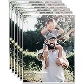 DZZ Clear Acrylic Photo Picture Frames Display Picture,Wall Mounting Clear for Home,School,office,-Vertical, 4x6, Set of 6