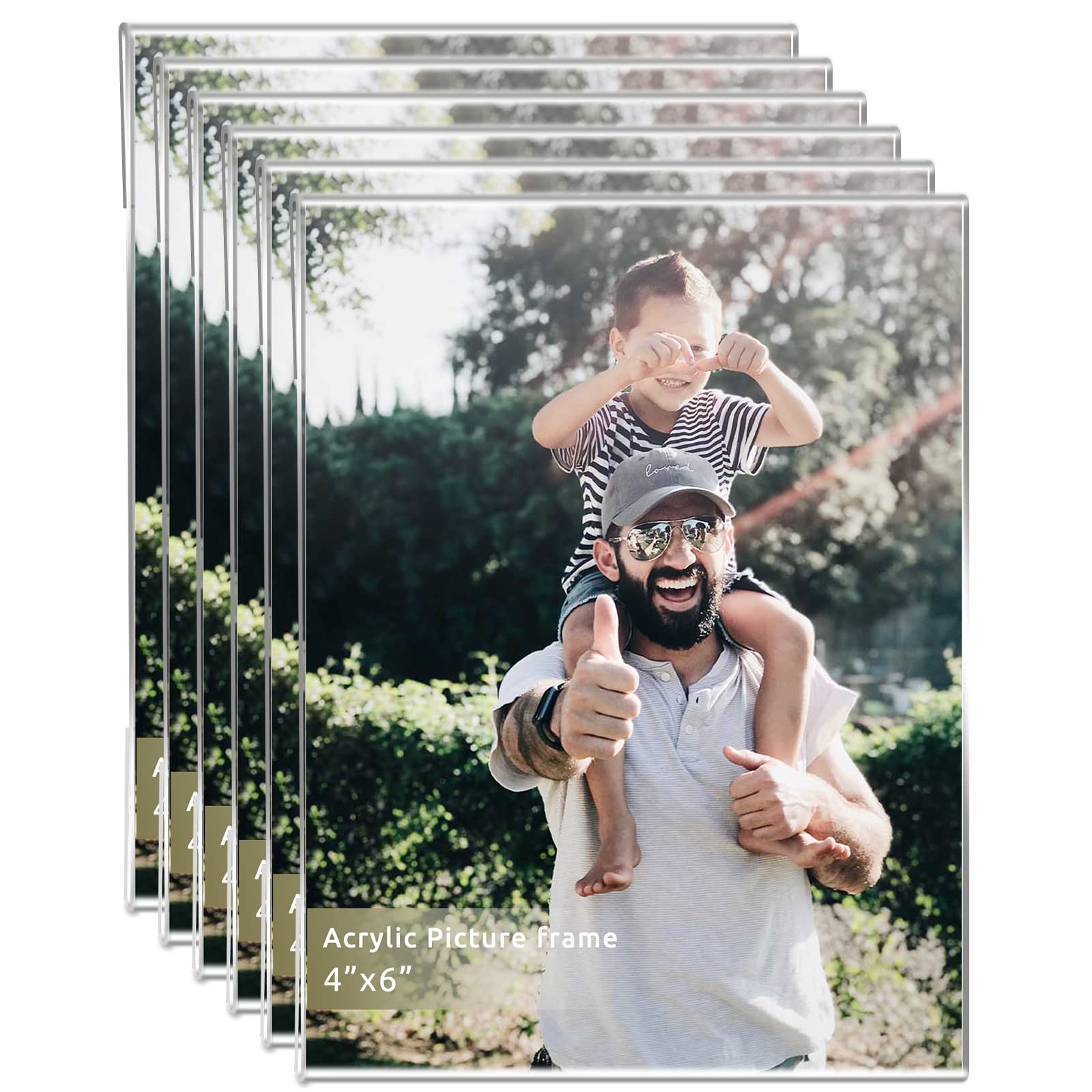 DZZ Clear Acrylic Photo Picture Frames Display