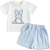 Toddler Boy Girl 4Th of July Clothes My First Independence Day Outfits T-Shirt Elastic Waist Shorts 2Pcs Summer Set