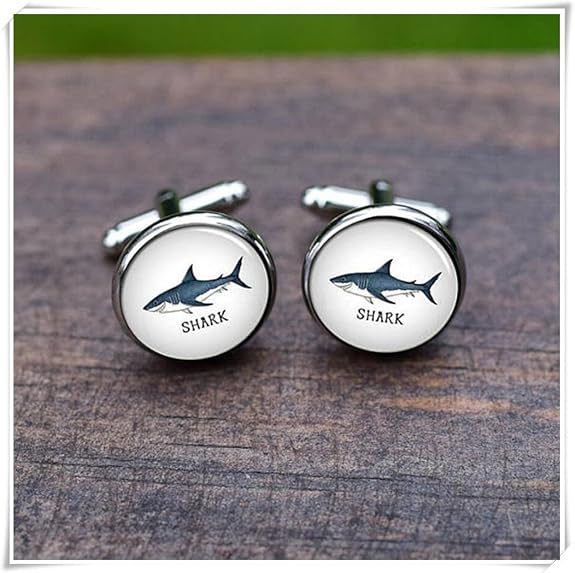 Blue Shark Cufflinks Shark etsy sharkwedding