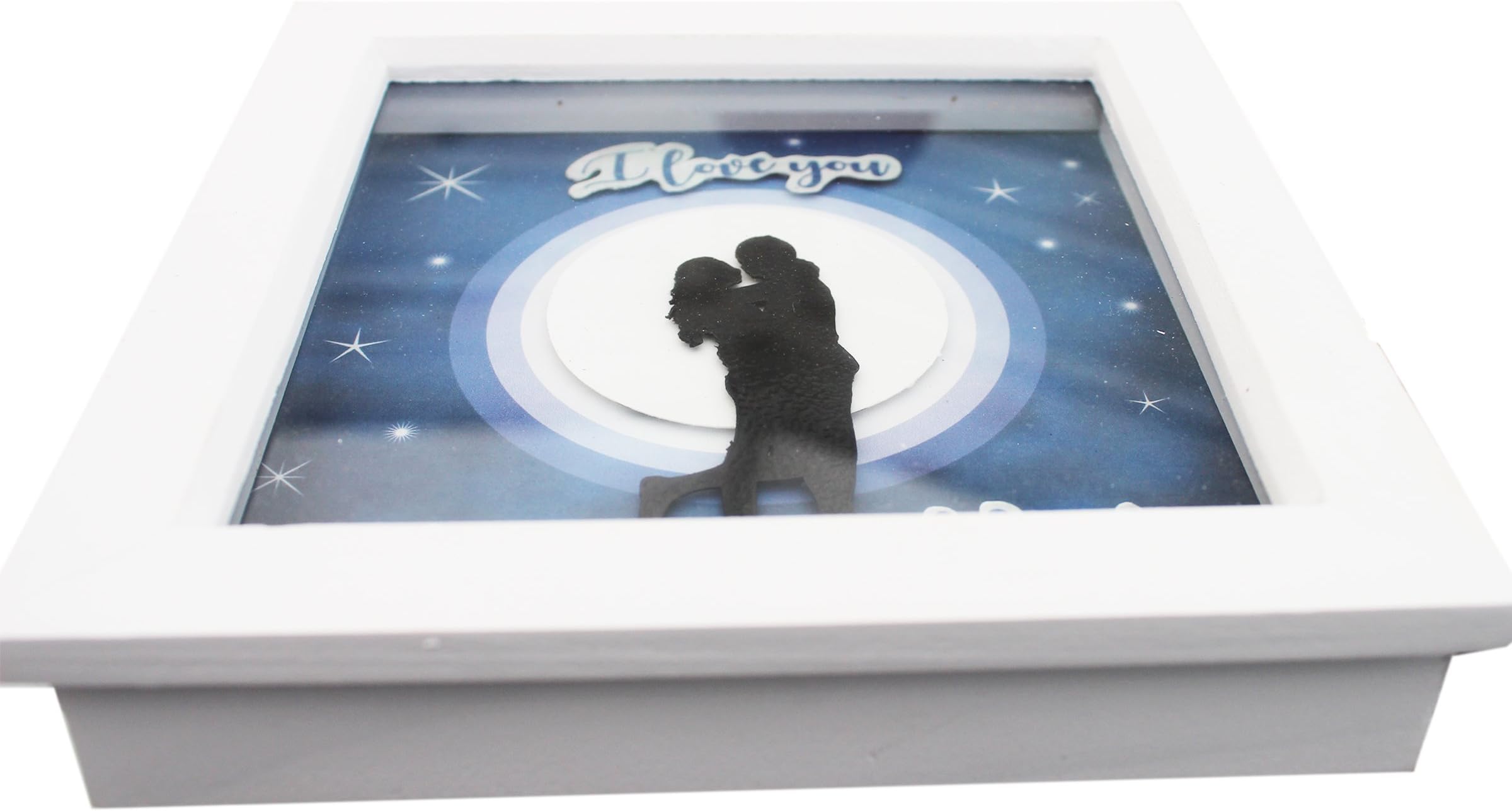shik Novel Creation 3D Box Frame I Love You To The Moon And Back You and Me Hand made gift for Wedding Anniversary Birthday Valentines