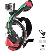 Electric Full Face Snorkel Mask Adult, Snorkeling Gear for Adults with 180 Panoramic View and Latest Dry Top System, Patented Airflow System with Fan Assistance