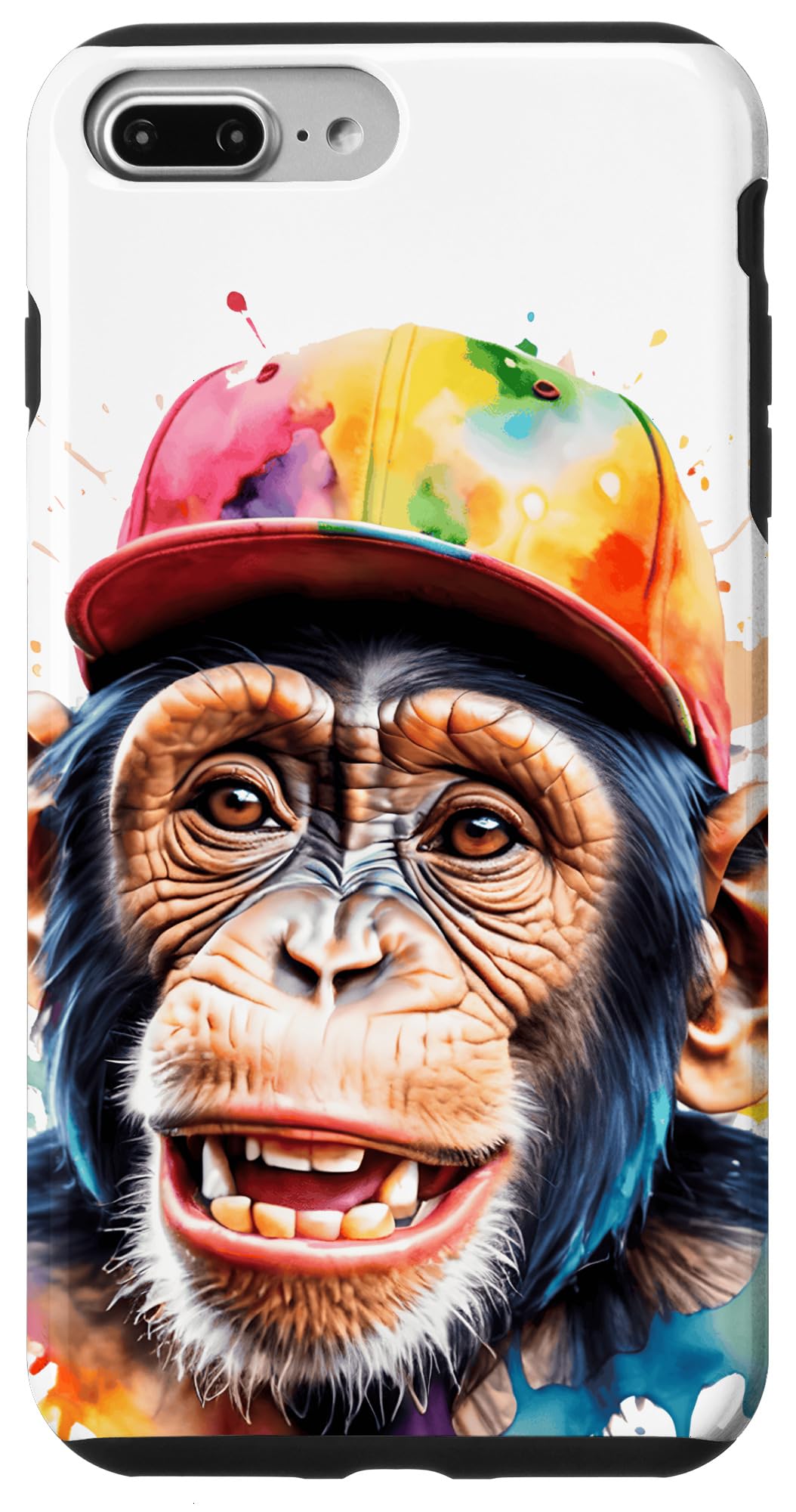 iPhone 7 Plus/8 Plus Chimp Snapback Cap Chimpanzee Monkey Funny Art Print Graphic Case