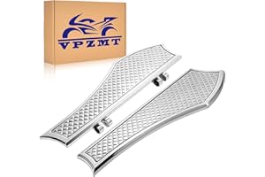 VPZMT Chrome Driver Rider Stretched Floor Boards Footboard for Harley Touring Road King/Road Glide/Street Glide/Electra Glide