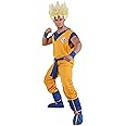 Adult Super Saiyan Goku Dragon Ball Z Costume, Orange Anime Jumpsuit, Orange Gi Uniform for Cosplay & Halloween