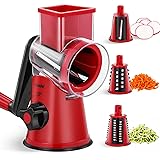 Rotary Grater, Vegetable Slicer Hand Grater for Kitchen, Food Slicer Shredder Easy to Clean, Vegetable Grater for Cucumbers, 