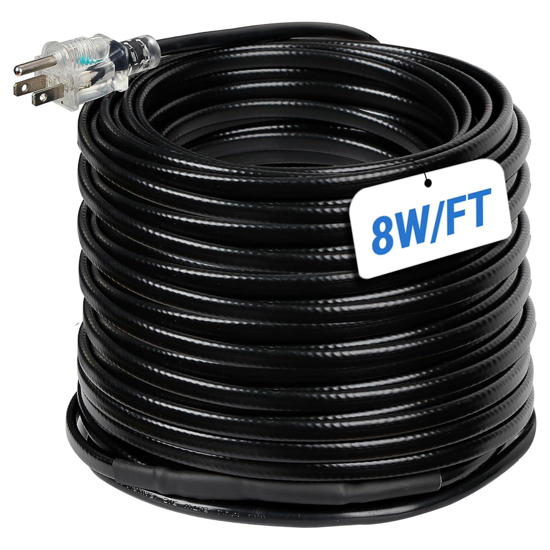 Photo 1 of Eastrexon Heat Tape for Roof and Gutters 152FT, 8 Watts/ft Roof Heat Cable w/ 60PCS Clips & Spacers, Self-Regulating Heat Cable w/LED Plug, Gutter Heat Cable for Ice Dam & Pipe Freeze Prevention