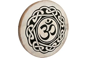 DOBANI Pretuned Goatskin Head Wood Frame Drum w/Beater 22"x2" Om