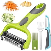 Senbowe Julienne Peeler, Potato Vegetable Peeler for Kitchen, I and Y Potato Peelers for Apple Fruit Carrot Zucchini Cucumber