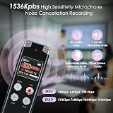 EVISTR L357 64GB Digital Voice Recorder USB MP3 Player with AVR view 2