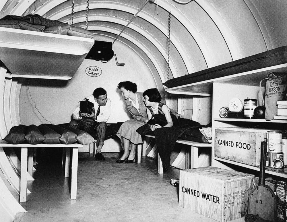 Amazon Com Bomb Shelter 1955 Nan American Family In A Backyard