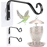 DECOHS 3 Pcs Window Bird Feeder Hanger Hooks - Strong Load-Bearing, Wind Chimes & Plants Mounted