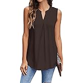 Newchoice Womens Tank Tops V Neck Sleeveless Summer Shirts Loose Casual Tops Blouses (M-3XL)