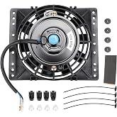 6 Inch Slim 650CFM Radiator Cooling Fans Universal Slim Pull Push 12V 80W | Direct Replacement Electric Fan with Mount Kit