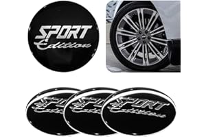 Eponcia Wheel Center Caps Stickers, Center Caps for Rims Waterproof & Rustproof 3D Car Wheel Hub Cover Decals, 2.23in Auto Ex
