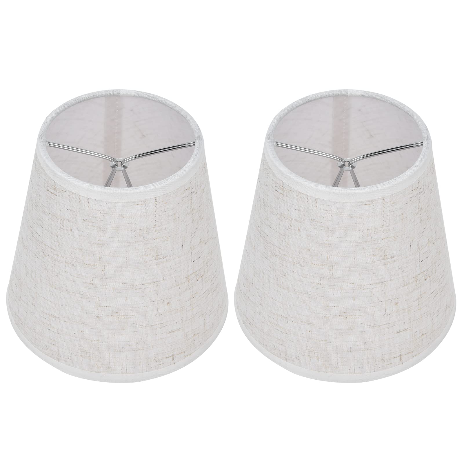 VBESTLIFE Lampshade, 2PCS Table Lamp Fabric Clip On Shade Cover, for E14 Bulbs, Candle Bulbs, for Floor Lamps, Table Lamps, Chandeliers, Wall Lamps(PT09)