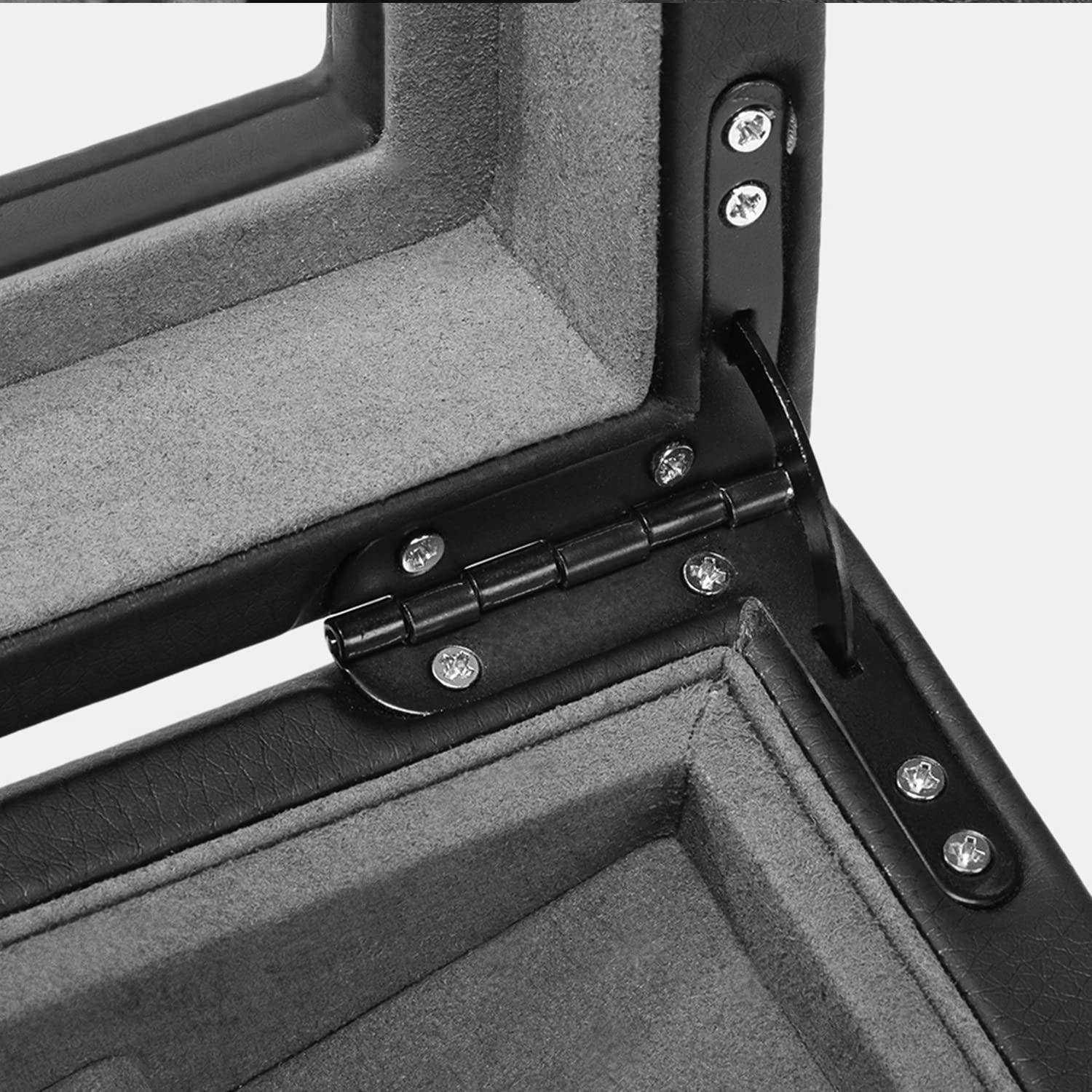 Kaviso Cache Display Valet - EDC, Blade, Watch, and Jewelry Locking Storage Case, USB Pass-through, Microfiber Lining, Faux Leather, Stackable (Valet) Black