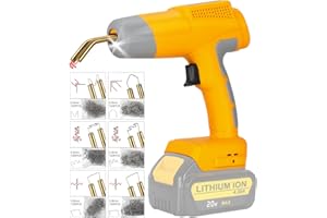 Taingwei Cordless Plastic Welder Tool Kit for Dewalt 20v 60v Battery, 80W Plastic Welder Gun Repair Kit with 600pcs Staples for Car Bumper and Plastic Repair (Battery Not Included)