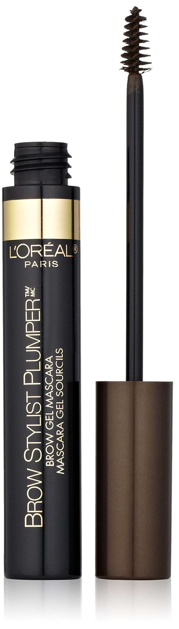 L'Oreal Paris Brow Stylist Plumper Brow Mascara, Medium to Dark 380, 0.27 Fluid Ounce, 380 Medium to Dark