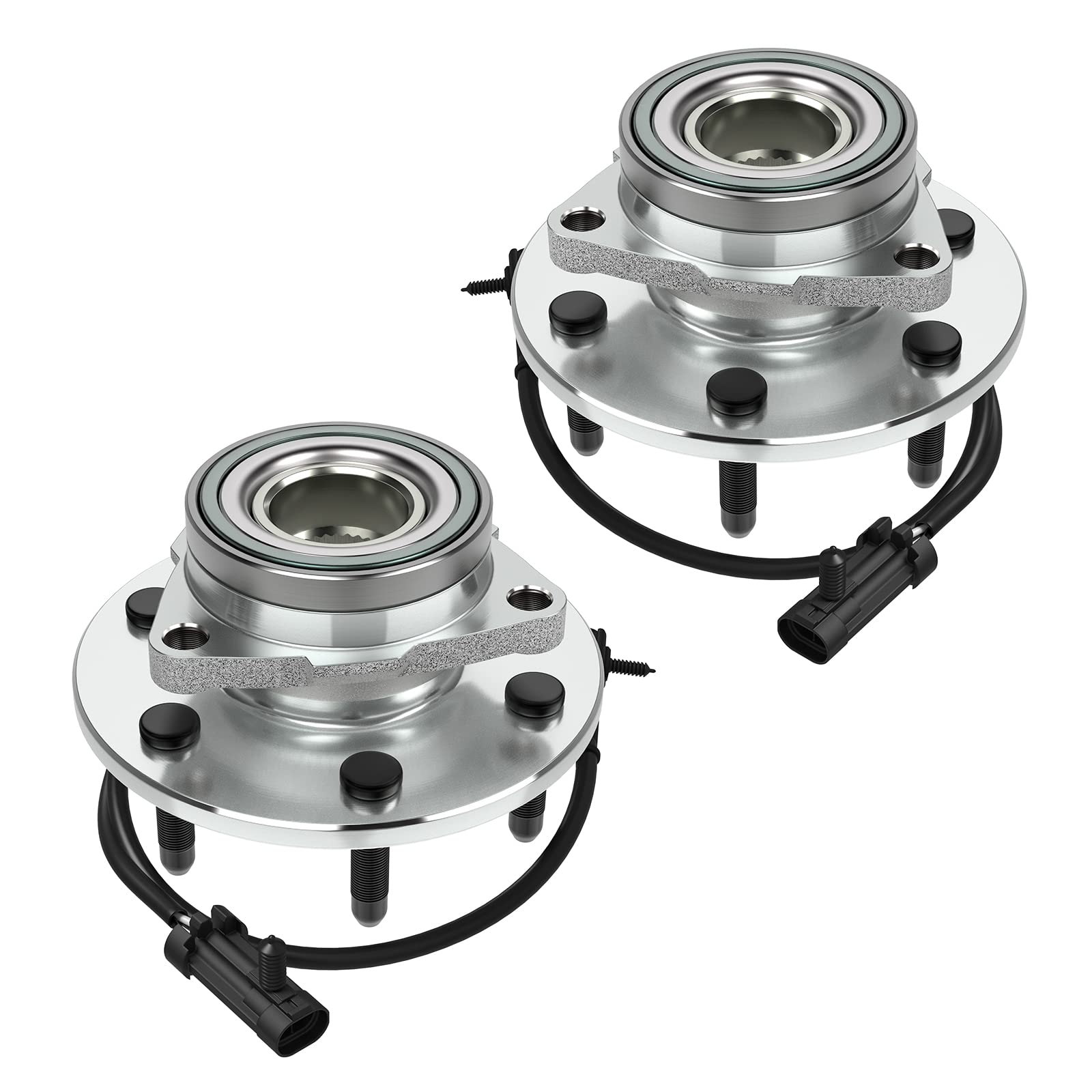 MOSTPLUS Wheel Bearing Hub Front Assembly 515036X2 Compatible for GMC Sierra 1500 Only for 4WD with ABS 6 Lug (Set of 2) Image