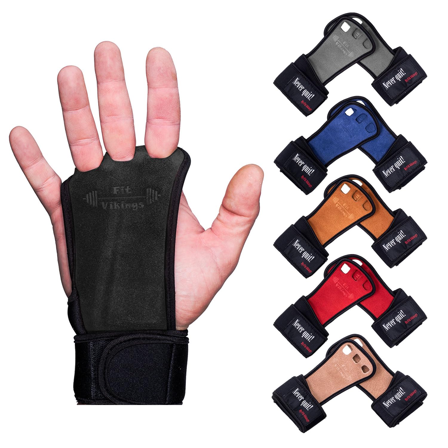 Photo 1 of ONLY ONE GLOVE ------ Gymnastics Bar Grips - Non-Slip Leather Hand Grips for Crossfit - Pull Up Grip - Gymnastics Gloves for Men & Women - Ultimate Protection from Tears & Blisters - Secure & Comfortable Workout