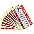 10 Pcs GPS Tracking Sticker, Car Alarm Sticker, Self Adhesive Anti-Theft Car Decals with GPS Tracking Warning Sign, 2 x 4 Inch