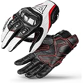 Men Women Climbing Motorcycle Racing Carbon Fiber Touch Screen Gloves Leather Glove Summer Winter Breathable Motorbike Moto Motocross Cycling offroad Items Protective Durable Offroad Protective Gear