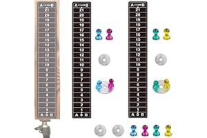 COHOBGS Cornhole Scoreboard Tracker Steel Score Keeper: Durable Corn Hole Scoreboards for Easy Score Tracking Corn Hole Games Ladder Ball Toss Game Pop Darts Popdarts Game (2 Pack-Vertical)