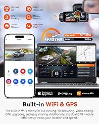 Vantrue N2X 2.7K Uber Dash Cam Front and Inside, 5G