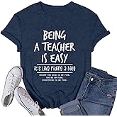 VQD Teacher Shirts for Women Weird Teachers Build Character Tshirt Teach Teaching But Did You Take Attendance Tee Tops