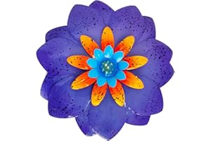 LITIALLY Metal Flower Wall Art Garden Decor, New Creative Cute Flower Decorations, Flower Wall Hanging Decor, Enhance Indoor Outdoor Decor Spaces