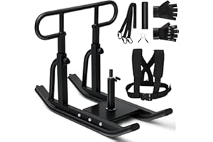 PULAIM Weight Sled, Fitness Sled, Fitness Strength Training Sled,Adjustable Height Weight Training Sled,Heavy Duty Workout Sled for Building Muscle and Explosive Strength for 1" and 2" Weight Plates
