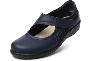Oviaric Women's Classic Comfort Mary Jane Flats Fashion Casual Dress Shoes Cute Closed Toe Slip On Lightweight Breathable Walking Shoes