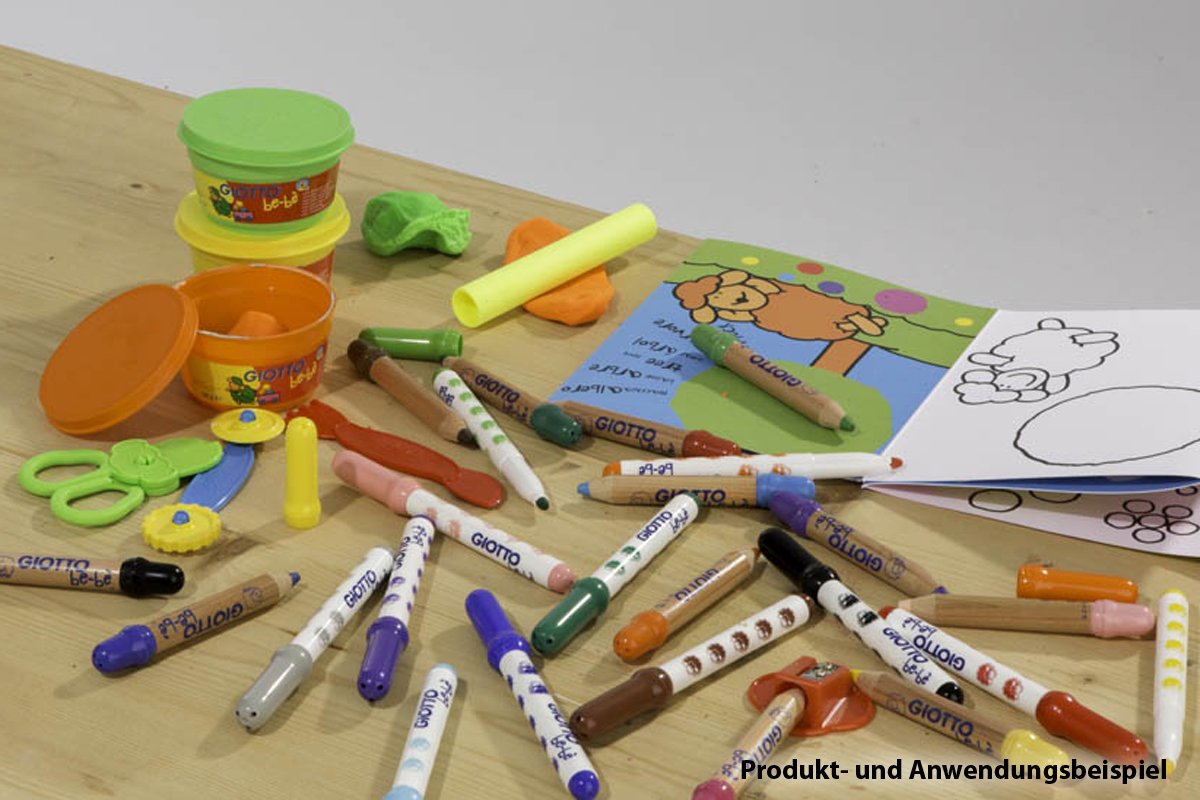 GIOTTO be-bè Super Colouring and Modelling Set, Felt Tipped Pens, Modelling Dough and Pencils, Suitable for Ages 2+ - Image 4